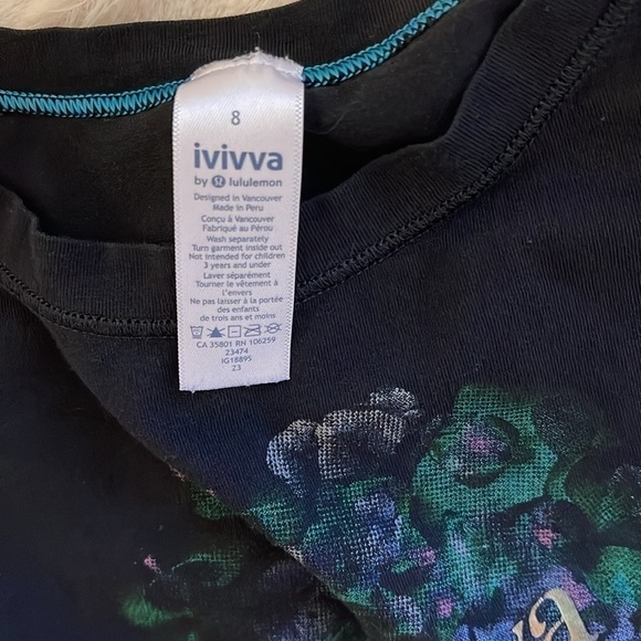 Ivivva by lululemon youth size 8 black tank top - Picture 3 of 5